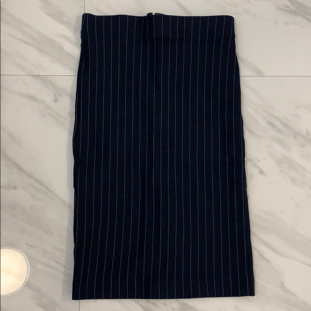 Pinstripe Pencil Skirt